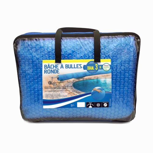 TERRE JARDIN - Bâche à Bulles Ronde 180 microns - Bâche de Protection pour Piscine - 6 m - Bleu
