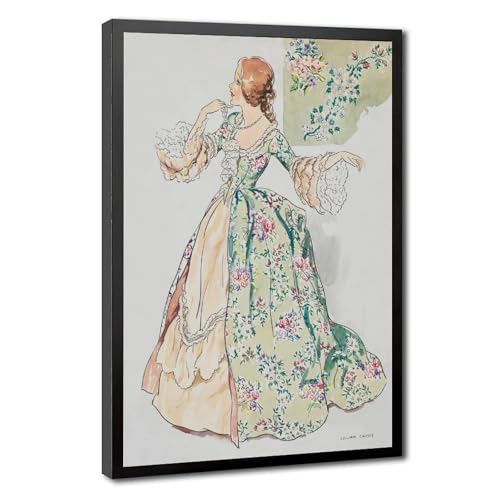 Impression giclée d'illustration de mode édouardienne sur toile 40cm