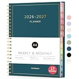 Forvencer Agenda académica de 17 meses 2026-2027, 8.5 x 11 pulgadas