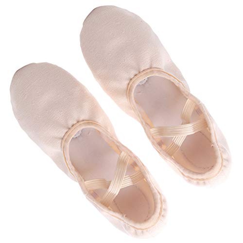 1 Par Couro Sapatos De Balé Meninas Sapatos De Balé De Lona Meninas Crianças Sapatilhas De Balé Chin