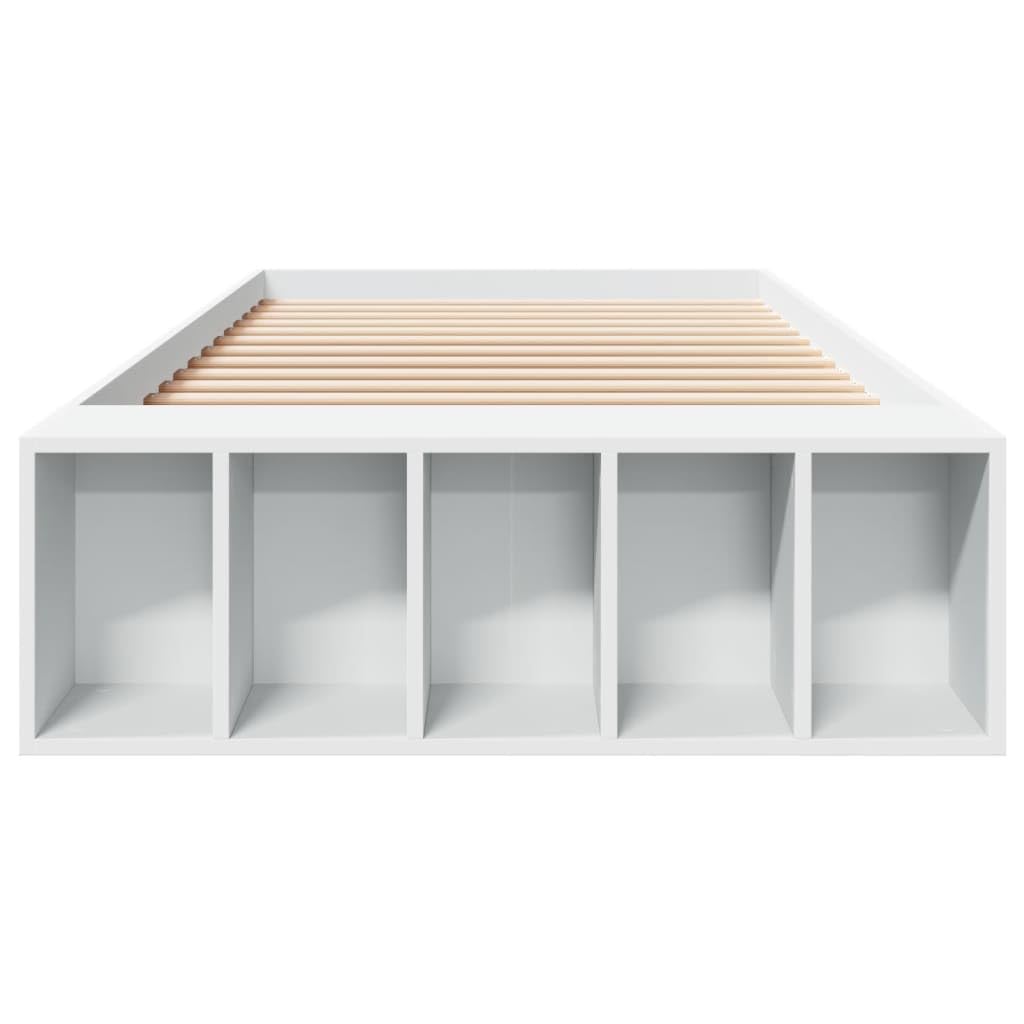 vidaXL Giroletto Bianco 100x200 cm in Legno Massello, Letto, Letto Singolo, Letto con Contenitore, Rete Letto, mobili Camera da Letto