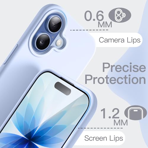 Image of JETech Liquid Silicone Case for iPhone 17 6.3-Inch, Silky Soft Touch Full-Body Protection, Anti-Scratch Shockproof Phone Cover with Microfiber Lining (Blue)