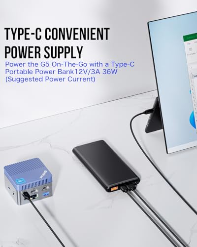 Image of GMKtec Mini PC Intel N97 (up to 3.60GHz) 12GB DDR5 512GB SSD Micro Desktop Computer for Business, School, Office Support 4K Dual HDMI Display /WiFi5 /BT4.2 /USB3.2 Blue G5