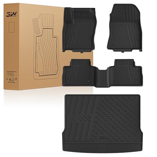 3W Floor Mats & Cargo Liner Fit for Nissan Kicks 2025 2026 (Not Fit Play Version) Accessories TPE All Weather Floor Liner 1st & 2nd Row Car Mats Tunk Mats Full (Not for Play Version)