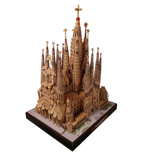 Quikaboo サグラダ・ファミリア 建築模型 ペーパークラフト 3D 立体 組み立て ミニチュア 置物 インテリア 世界遺産 ペーパーアート 大人向けの商品画像（Amazon）