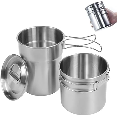 KOKKOYA 2 Piece Camping Cookware Set Cover
