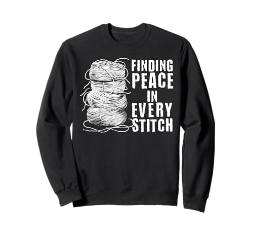 Encontrar la paz en cada puntada Crochet Knitting Crafter Sudadera