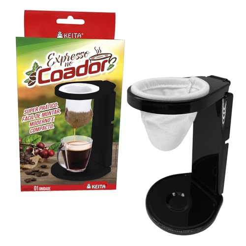 Mini Coador de Café de Pano Individual com Suporte: Perfeito para Preparar Café Fresco e Aromático e