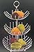 Corbeille à fruits à 3 étages démontable en métal pour conserver des fruits, des légumes, des sachets ou du pain. Dimensions du panier à fruits :