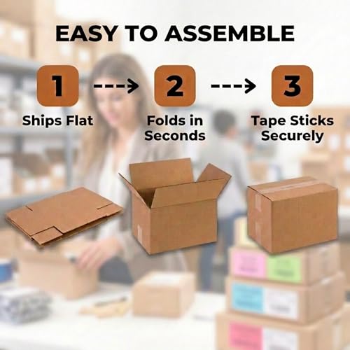 Image of BOX USA Cube Shipping Boxes 12 inchL x 12 inchW x 12 inchH (25-Pack) - Small Corrugated Cardboard Packaging Boxes for Shipping, Packing, Moving, and Storage at Home, Office, or Business