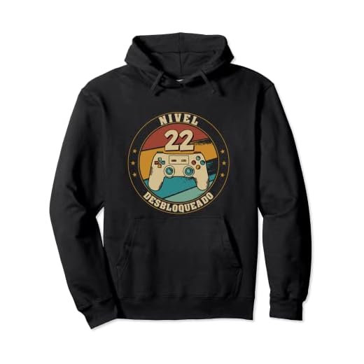 Nivel 22 Desbloqueado Gamer 22 Años 2000 Divertido Chico Sudadera con Capucha