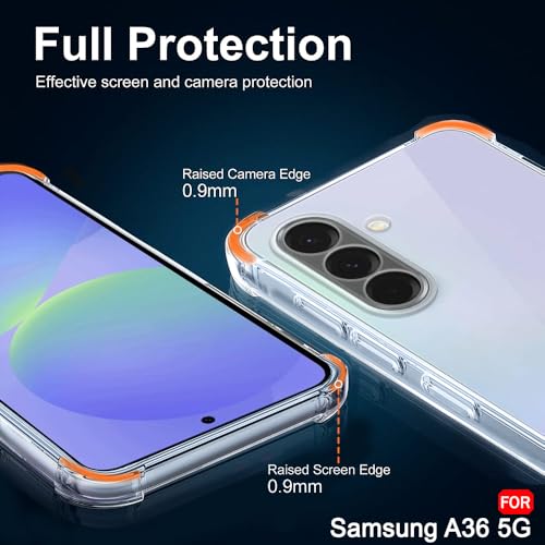 Image of TheGiftKart Transparent Crystal Clear Back Cover Case for Samsung Galaxy A36 5G | Shockproof Soft TPU Case | Cushioned Edges for Ultimate Protection Back Cover Case (TPU, Transparent)