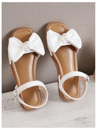 GORGLITTER Girl's Sandals Dressy Bow Ankle Strap Sandal Open Toe Slides Flats Cute Summer Vacation Sandals2