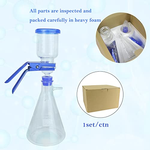 Labfil C0002058 Laboratory Vacuum Filtration Distillation Apparatus, Borosilicate Glass Vacuum Filtration Assembly Filter Kit thumb #5