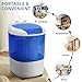 Elevon Mini Spin Dryer Portable Washing Machine, Compact Laundry for Home, Apartment, RV, Blue