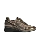  PITILLOS - 1624 Humo - Zapato Deportivo de Piel, con cuña, Cordones, Suela de Goma, para: Mujer Color: Humo Talla:39