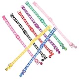 GREENADSCAPE 8 Piezas Cuello De Campana con Huellas Cachorro Mascota Razas Grandes Pequeño con Campana Collar De Boda para Perros Collares Personalizados Collar De Gatito Cortapelos para Perros