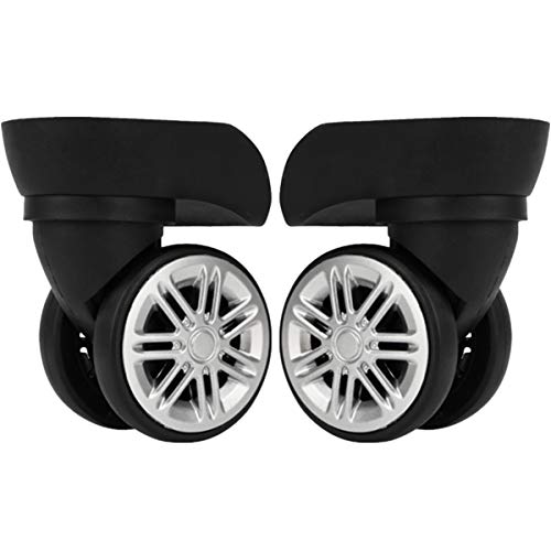 Trunk Wheels, 360 Degree Swivel Luggage Mute Wheel Suitcase Replacement Repair Wheels Parts Spinner(A Pair/Set)