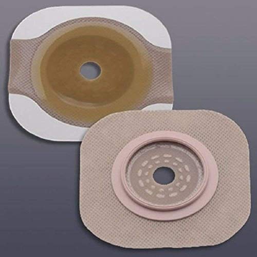 Colostomy Barrier New Image Flextend Cut-to-Fit, Tape 4" Flange Yellow Code Up to 3-1/2" Stoma (#14606, Sold Per Box)