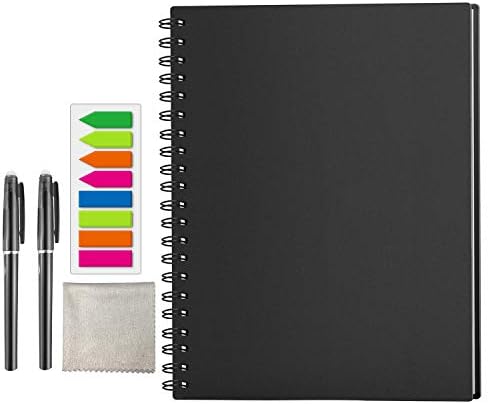 Reusable Notebook A5, Cloud Storage Note, Wirebound Notebook with Erasable Pen, as Diary Notebook, Writing Memo for School Office Home