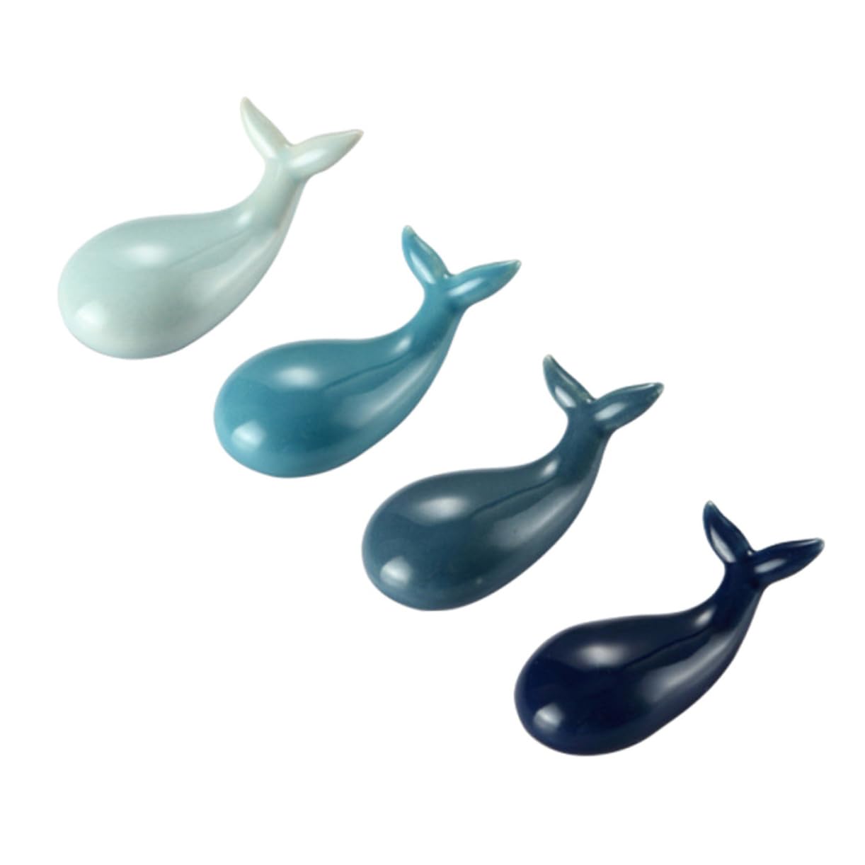 Amosfun 12 Pcs Porte-Baguettes en Porcelaine Cuillère Reste Cuillère Fourchette Porte-Couverts Porte-Ustensile Baguettes Porte-Argenterie Baguettes Reste Rack Porte-Cutie Baleine