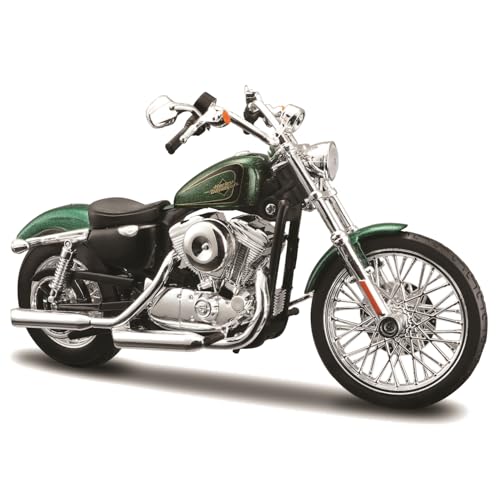 Maisto 32335GRN 2013 Harley Davidson XL 1200V Seventy Two Green Motorcycle Model 1/12