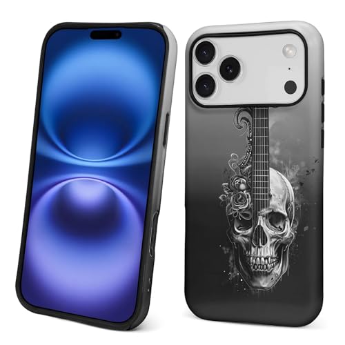 Bvkilrvc Funda protectora para PT 17 PM con estampado de calavera y guitarra, funda de silicona líquida, resistente a los impactos, antiarañazos y a prueba de golpes