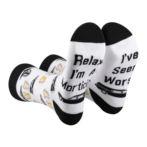 PXTIDY 1 Pair Last Mortician Socks for Women - Funeral Director & Responder Gift