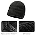 Mens Beanie – Warm Fleece Lined Thick Winter Hats for Men & Women, Fashionable Thermal Skully Cap, Classic Ribbed Knit Hat with Turned-Up Cuff for Outdoor Sports & Casual Wear Black
