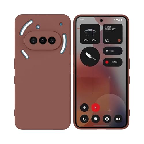 Image of FIRST MART Matte Silicone Back Cover for Nothing Phone 3A - Brown