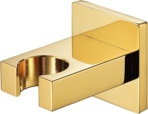 YRUIIA Suporte para chuveiro de chuveiro, suporte para chuveiro de chuveiro, suporte de latão quadrado, suporte para chuveiro de chuveiro, suporte para chuveiro de titânio dourado