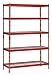 Muscle Rack UR482472WD5-R 5-Shelf Steel Shelving Unit, 48" Width x 72" Height x 24" Length, Red