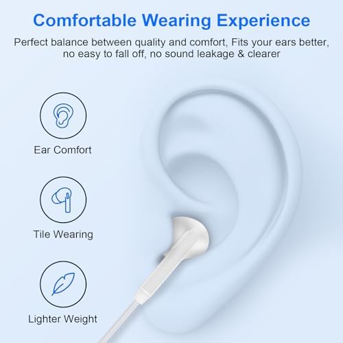 USB C Wired Earbuds Ear Buds for iPhone 17 16 Pro Max 16e 16 Plus 16Pro 15 — view 3