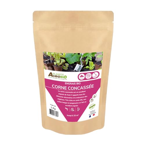 Engrais bio corne concassée (1 kg)