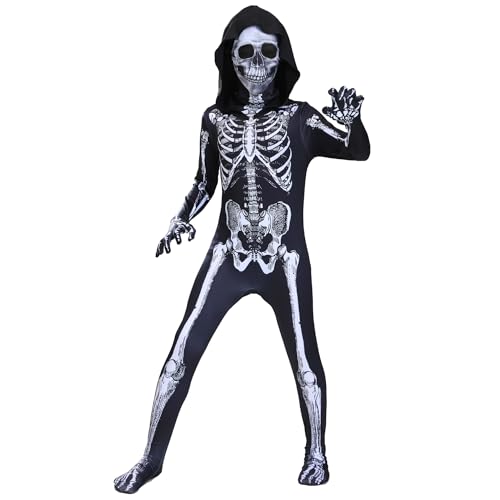 Disfraz completo esqueleto para niño Halloween miniatura 3