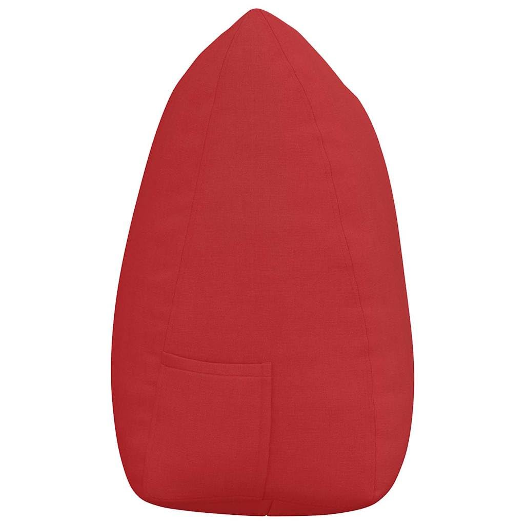 Rückenpolster Rot 140x24x50 cm Samt-Optik Bett Keilkissen | Ergonomisches Keilkissen für Schlafzimmer und Wohnzimmer mit abnehmbarem Bezug und Knopf-Design.