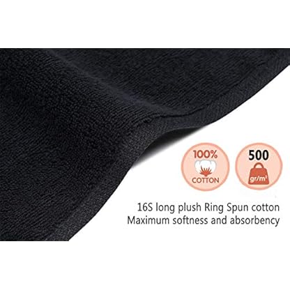 PERFEHAIR Schwarze Friseur Handtücher (2er-Pack, 40x70 cm), Barbershop kleines Handtuch, Fitnessstudio, Bad, Spa, Rasieren, Shampoo – Bild 3