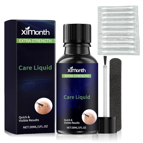 Tratamiento Reparador para Uñas - Set de Sérum con Lima de Uñas y 10 Bastoncillos de Algodón - Cuidado Intensivo para Uñas de los Pies Dañadas, Frágiles y Secas - Hidratante y Fortalecedor