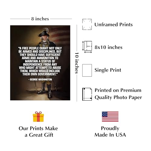 American Luxury Gifts George Washington Quotes - Military Wall Art Print thumb #1