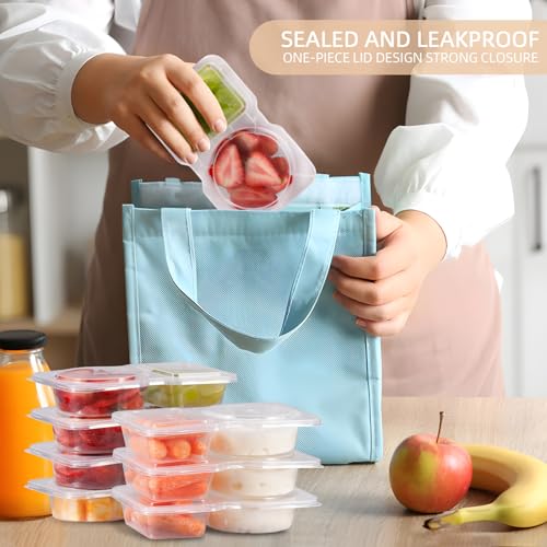 Reusable Snack Containers with Lids: Snack Pack Containers 20Pcs - Snackle Box Container Portion Control - Meal Prep Containers - Double Compartment Snack Containers for Travel - Camping Essentials #5