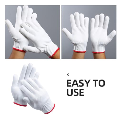 Guantes de trabajo en frío para hombre, 12 pares de nylon lavable para mecánica 3