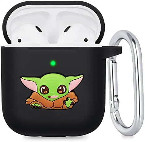 Flocute Silicone Case Compatible with AirPods 1&2 Silicone Cartoon Case with 3D Baby Funny Cute Cover with Keychain Gift for Women Girls Kids for AirPods 1th 2th (Monster Baby)