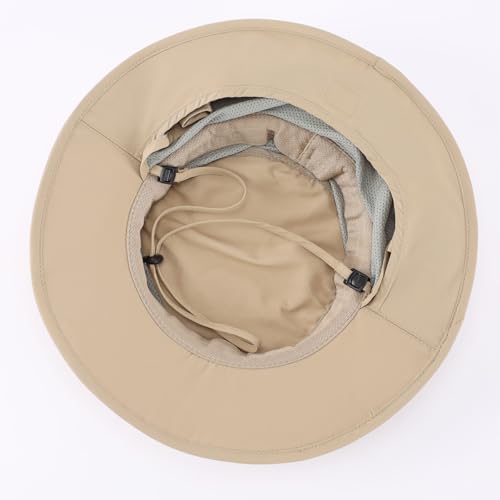 Image of Home Prefer UPF50+ Kids Girls Boys Sun Hat Wide Brim Fishing Hat with Neck Flap Adventure Beach Safari Sun Protection Cap