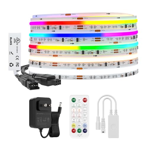 Tira LED COB RGB+CCT BTF-LIGHTING 16.4FT con Control Bluetooth miniatura 1