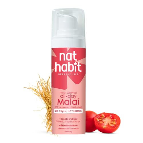 Image of Nat Habit Tomato Vetiver Malai Face Cream With Vitamin C Moisturizer For Summers - 50g