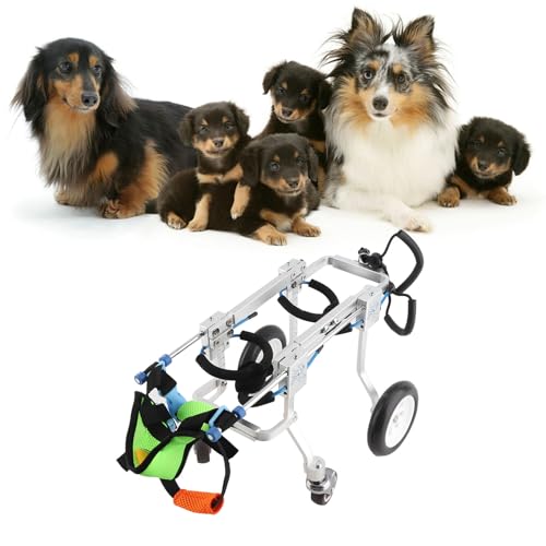 Adjustable Dog Wheelchair for Small Pets - Full Support 4 Wheels Pet Wheelchair for Front & Hind Legs Rehabilitation, Handicapped Dogs & Cats (XXS) - Image 5