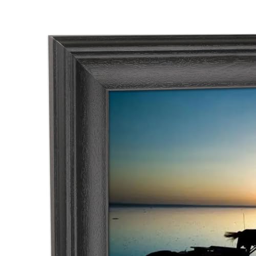 ZZFQXZ Marco de fotos de 8 x 29 pulgadas, marco de fotos de madera maciza negro de 8 x 29 pulgadas, marco panorámico de 8 x 29 pulgadas, incluye accesorios para colgar (F23B829)