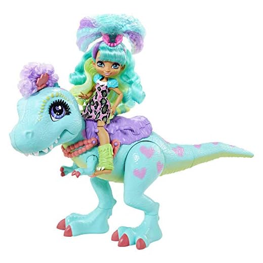 Cave Club Rockelle Doll and Tyrasaurus Dinosaur Pal Playset with Accessories, Gift for 4 Year Olds and up