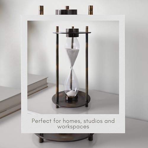 Objeto decorativo reloj de arena Perth Bronze con brújula 15" miniatura 3