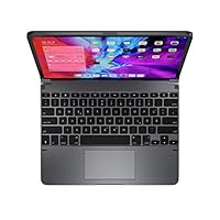 Brydge 12.9 Pro+ - Tastiera wireless con layout tedesco QWERTZ, con trackpad, compatibile con iPad...